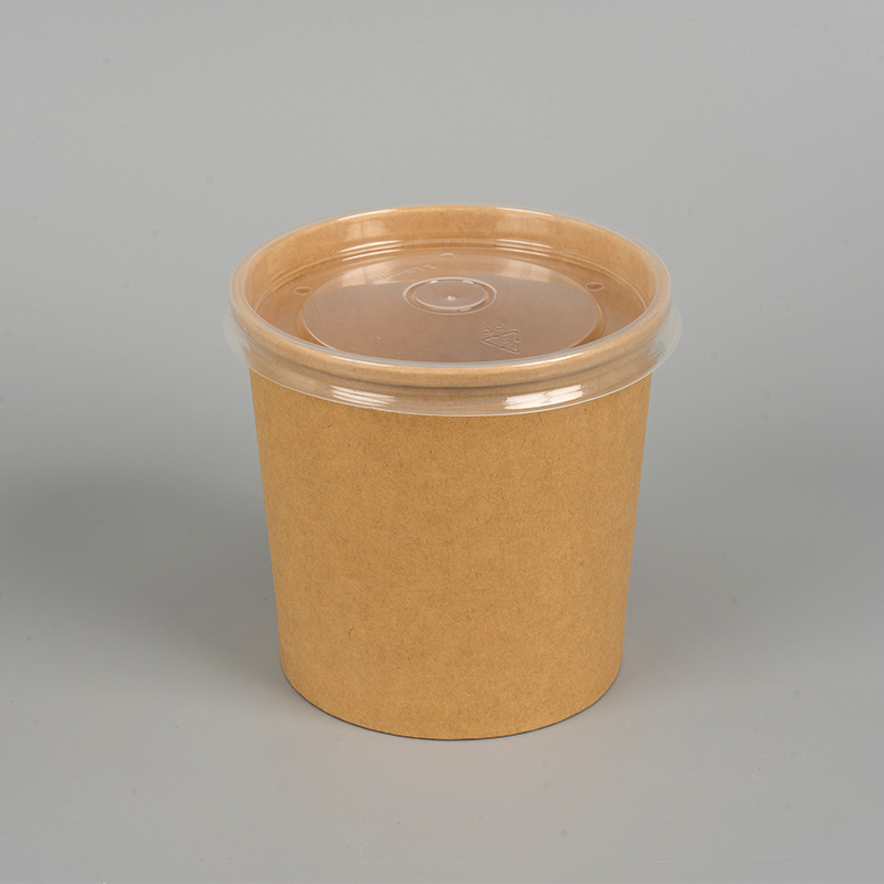 Tigela de sopa kraft ecológica